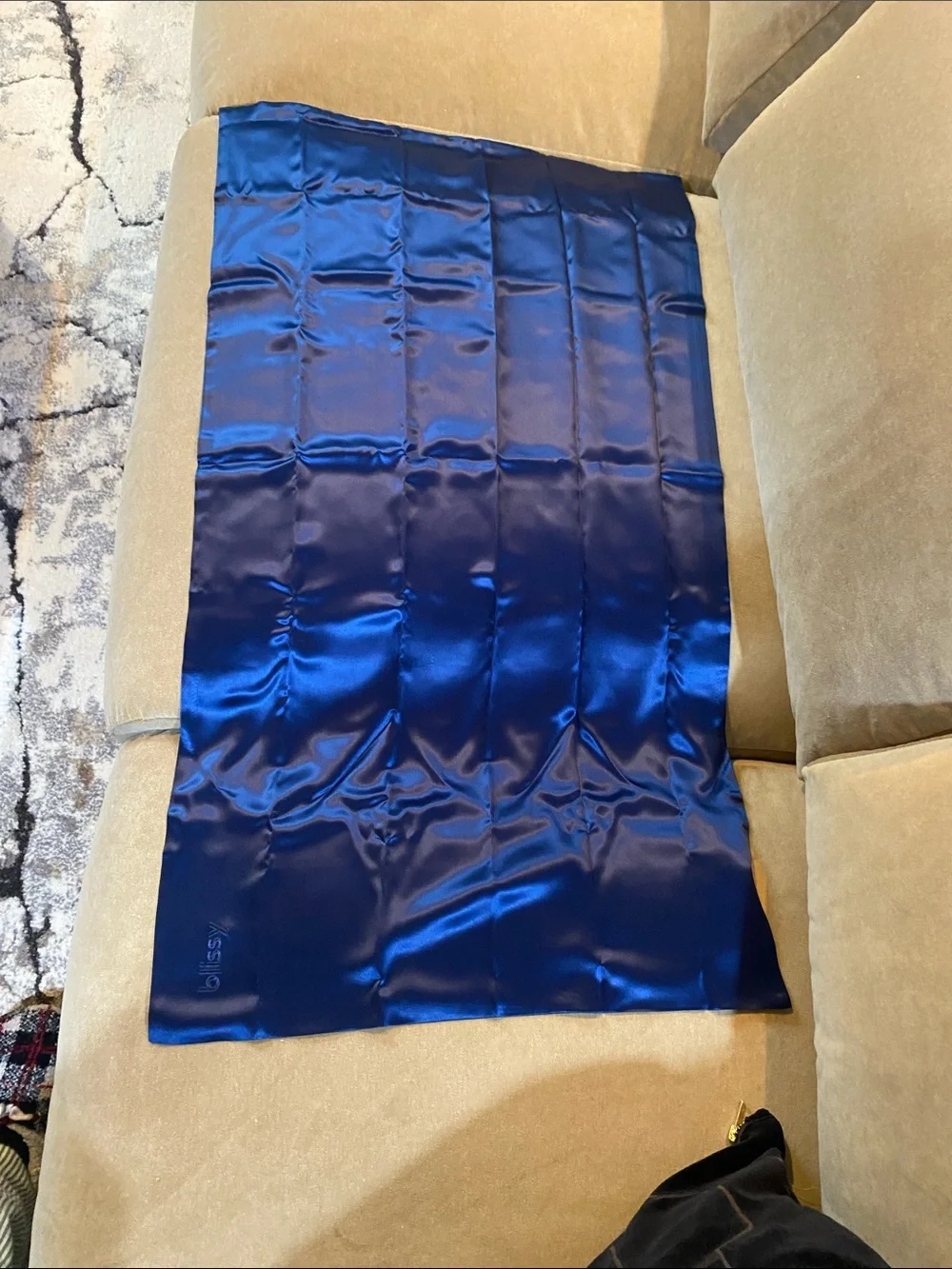 NEW Blissy Blue 100% Silk King Size pillowcase
